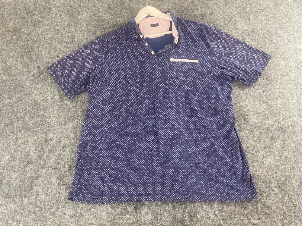 Good Man Brand Polo Shirt Mens Extra Large Floral Short Sleeve Cotton N74
